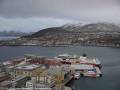 Hammerfest - Blick vom Salen, Hurtigrutenkai